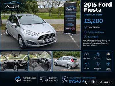 2015 Ford Fiesta 1.25 V.LOW MILES 12M MOT FSH