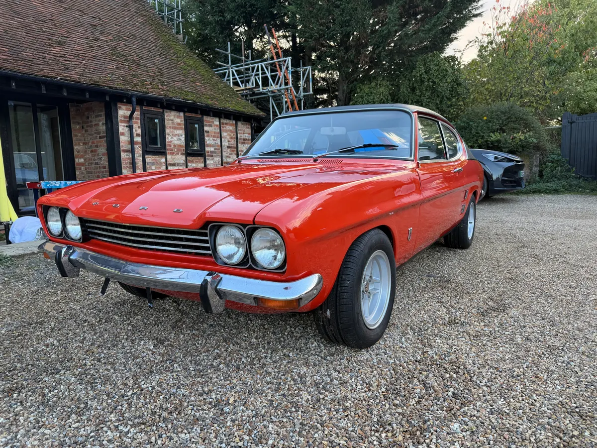 1973 Ford Capri 3000 GXL Facelift model. No sunroof. Sebring Red. Beautiful condition.