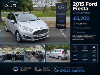2015 Ford Fiesta 1.25 V.LOW MILES 12M MOT FSH photo 1